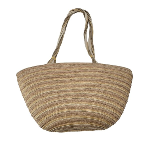 Beach Bucket Bag Tote with Multi Color Rope Handles Used - Picture 2 of 11